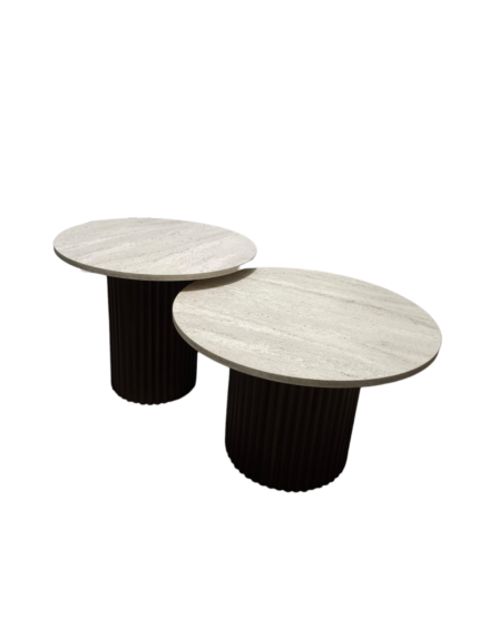 Traverten Optik  Yavrulu Orta Sehpa