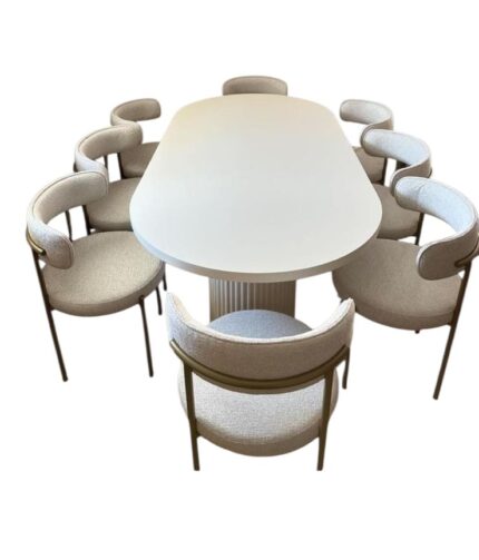 Mat Lake Bohem Masa Ve Metal Sandalye