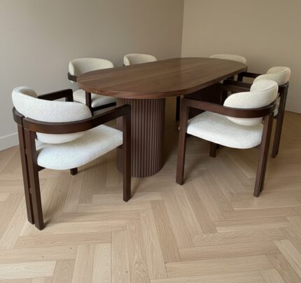 Bohem Ahşap Masa Ve Gürgen T Sandalye